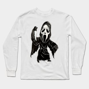 Scream Caricature Long Sleeve T-Shirt